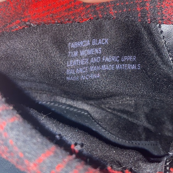 G.H Bass Cuffed Heeled Ankle Boots/Booties Black Red Buffalo Print Size 7 1/2 - Picture 16 of 16